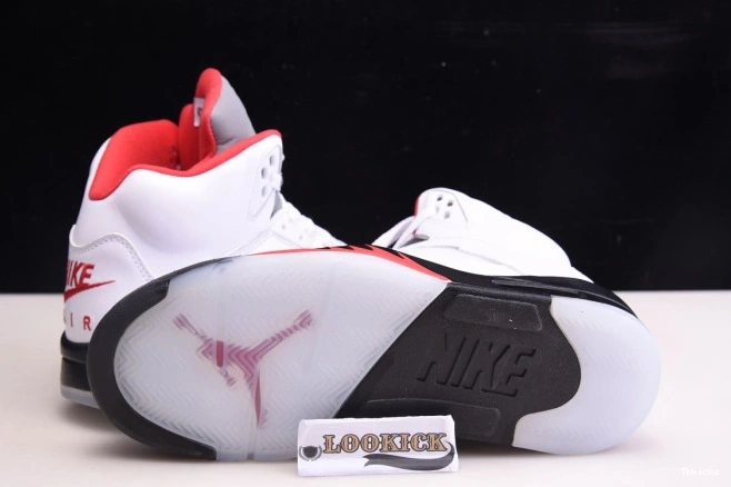Cheap TBK Silver Red Fire Retro 5 Tongue (2020) Jordan DA1911-102 Air 0718